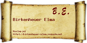 Birkenheuer Elma névjegykártya